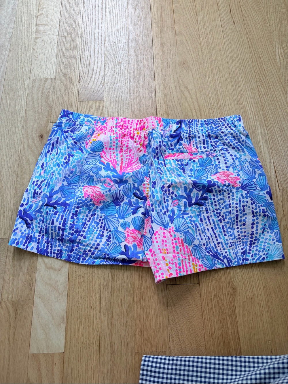 Lilly Pulitzer Skort Size Small Blue Pink Coastal Sea Life Print - Picture 4 of 6